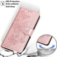 thumbnail image 3 of Dteck for iPhone 8/7 Wallet Case, iPhone SE 2022 Case, iPhone SE 2020 Case, Embossed PU Leather Card Holder Wrist Strap Flip Cover for iPhone SE 7/8/SE 2nd/SE 3rd Gen 4.7 Inch,Rosegold Butterfly, 3 of 6