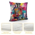 thumbnail image 4 of Orinice Colorful Splash Graphic Decorative Cushion Throw Pillow Cover for Home Couch Living Room Bed Sofa - Aesthetic Decorative 1PC 12x12in, 4 of 5