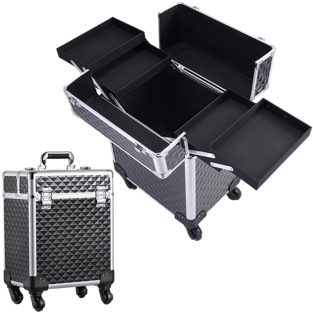 Carrito grande para cosméticos Makeup Train Case Mecucasi Rolling