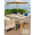 thumbnail image 5 of Outdoor Tablecloth with Umbrella Hole for Patio/Picnic/Party/Camping, Brown Vintage Waterproof Table Cloth Rectangle Table Cover Washable, Rustic Farmhouse Retro Art Country (60"x 84"), 5 of 9