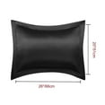 thumbnail image 5 of Unique Bargains 2-Pack Silky Satin Pillow Shams, 20" x 26" Black, 5 of 8