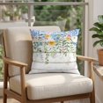 thumbnail image 4 of Pillow Covers 18x18 Set of 2, Blue Spring Floral Square Throw Pillow Covers for Couch/Sofa/Living Room, Summer Botanical Pastoral Wooden Decorative Soft Pillowcases for Couch Throw Pillows, 4 of 9