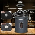 thumbnail image 2 of 2800ML Coffee Canister with Date Tracker&Transparent Window, 35OZ Coffee Container with 30ML Measure Spoon&4 co2 Valve, Coffee Bean Storage Container for Grounds Coffee, Beans, Tea(Gray), 2 of 15