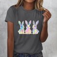 thumbnail image 2 of Pisexur Hauts pour Femmes, Hauts d'Été pour Femmes, Hauts d'Entraînement pour Femmes, T-Shirt Imprimé à Manches Courtes Col Rond, Chandail à la Mode Gris Foncé, S, 2 of 5