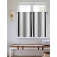 thumbnail image 6 of Tier Curtains 45 Inches Long, Ombre Black White Window Treatment Curtain Drapes, Simple Abstract Striped Farmhouse Small Curtain Drapes for Bathroom Laundry Room, 27.5"x45", 2 Panels, 6 of 7