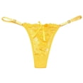 thumbnail image 2 of Women's Intimates Women'S Underpants Thong Panties Low Waist Lace Briefs Underwear,Yellow Women's Intimates, 2 of 3