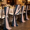 thumbnail image 2 of TACILIP Wedding Decor, 1PC Backrest Of Chair Chair Back Decoration Pearl Chiffon Fabric Beautiful Chiffon Curtain Wedding Hotel Decoration Chair Cover, Womens Gifts, 2 of 6