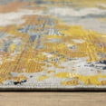 thumbnail image 3 of HomeRoots Yellow Gold Grey Brown And Beige Abstract Power Loom Stain Resistant Area Rug, 3 of 10