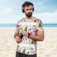 thumbnail image 4 of Wukai Snowflakes Santa Claus Print Men's Short-Sleeved Mesh T-Shirt,Quick-Dry Short Sleeve Workout T-Shirt-5X-Large, 4 of 8