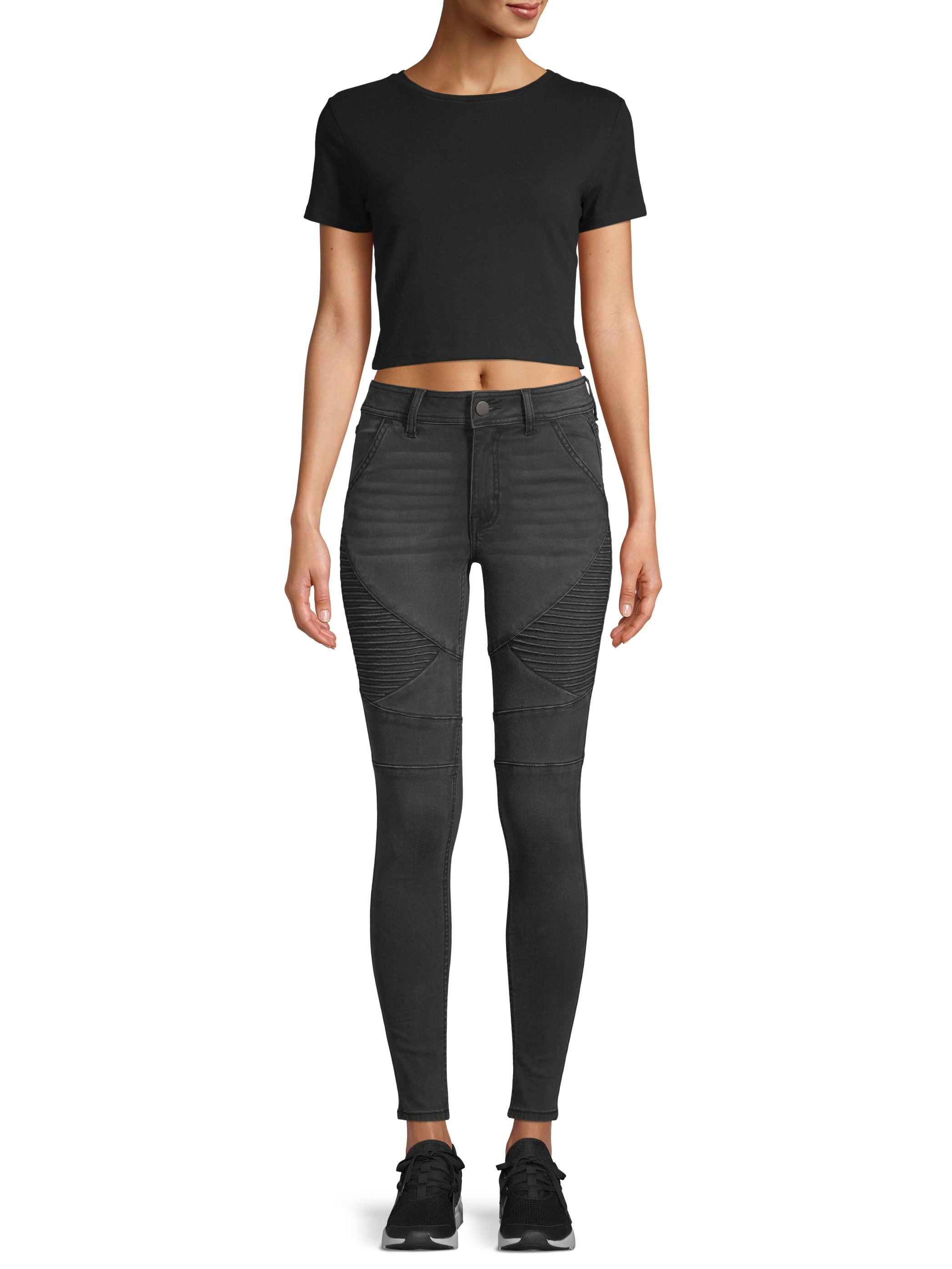 high waisted moto jeans