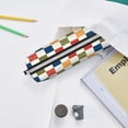 thumbnail image 6 of Yiaed Floral Checkerboard Print Leather Pencil Case - Leather Pen Pencil Holder - Elegant & Practical Pencil Pouch for Work & Office, 6 of 7