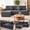 Gray, variant on Hosnnlie Cloud Block Modular L-Shape Sofa Set Blue Gray, Reversible Chaise Ottoman, Button Tufted Cushions, for Modern Minimalist Home