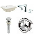 thumbnail image 1 of 18.25-in. W CUPC Rectangle Bathroom Undermount Sink Set In White - Chrome Hardware - Overflow Drain Incl. AI-25931, 1 of 9