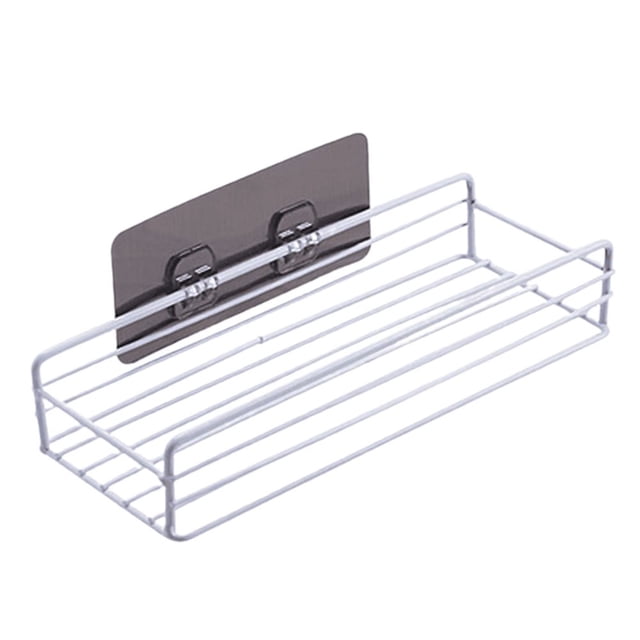 Iron Wall-mounted Self-adhesive Bathroom Kitchen Shelf Stroage Rack Accessory Storage Rack