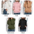 thumbnail image 5 of Chaquetas Mujer Chaquetas de bombardero Sherpa para mujer Abrigo con bolsillos con botones de forro polar cálido Ropa de abrigo informal holgada y acogedora 1 1, 5 of 5