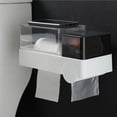 thumbnail image 4 of Caja De Pañuelos Estante De Papel Higiénico Multifuncional Estante De Almacenamiento Resistente Al Desgaste Cesta De Almacenamiento De Plástico Duradero Sin Perforación Para Baño Speravity HA021238-00, 4 of 7
