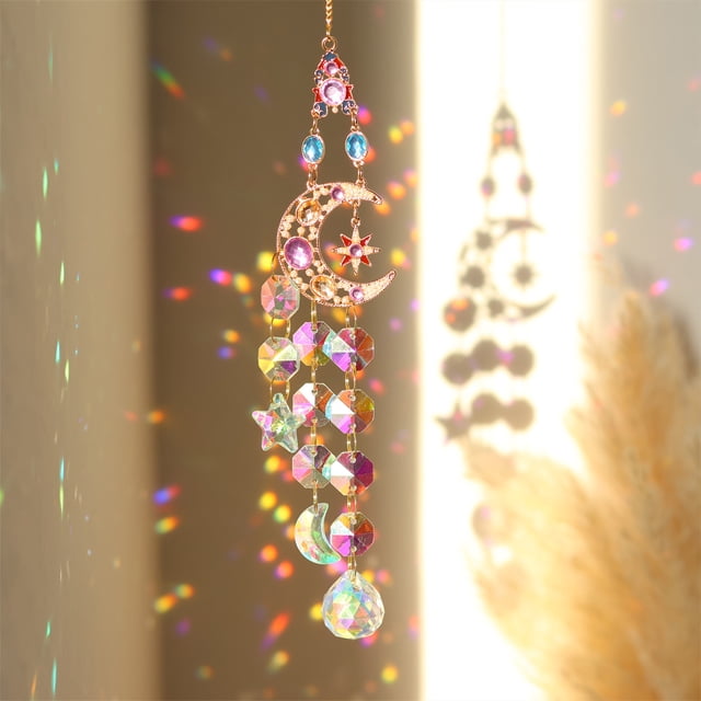 Wind Chimes Crystals Hanging For Window Garden Suncatchers Crystal Prisms Boho Wind Chimes