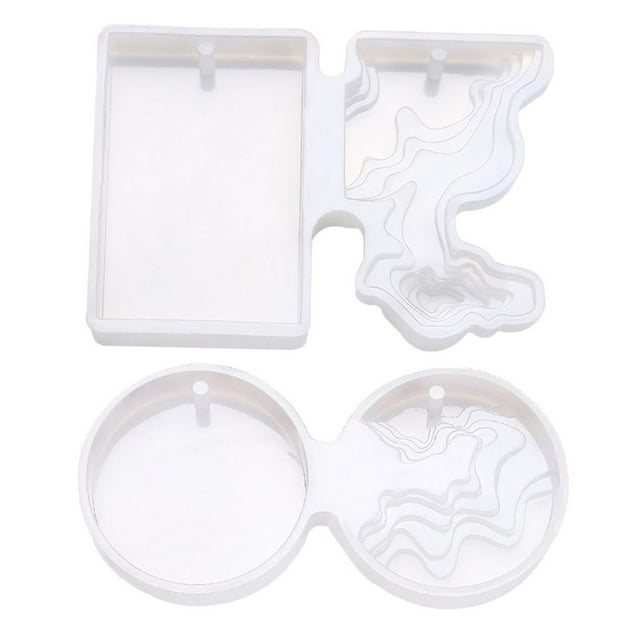 2x De Adorno De Silicona Colgante Sunnimix Joyas haciendo moldes Translúcido Claro 65 x 1 mm