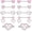 Pink, variant on 14G Nipple Rings 5-8 Pairs Stainless Steel Nipple Niercing Jewelry Heart Dangle Barbell Tongue Rings Set Cute Pink CZ Nipple Jewelry