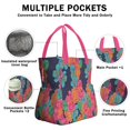 thumbnail image 3 of Pioneer Flower Floral Print Pattern Drawstring Lunch Bag Women - Drawstring Lunch Bag Insulated for Work Office - Stain-Resistant Large Lunchbags for Women with Multi-Pockets, 3 of 6