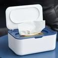 thumbnail image 3 of Tissue Box Wet Tissue Holder Cover Dust , blue white, 3 of 8