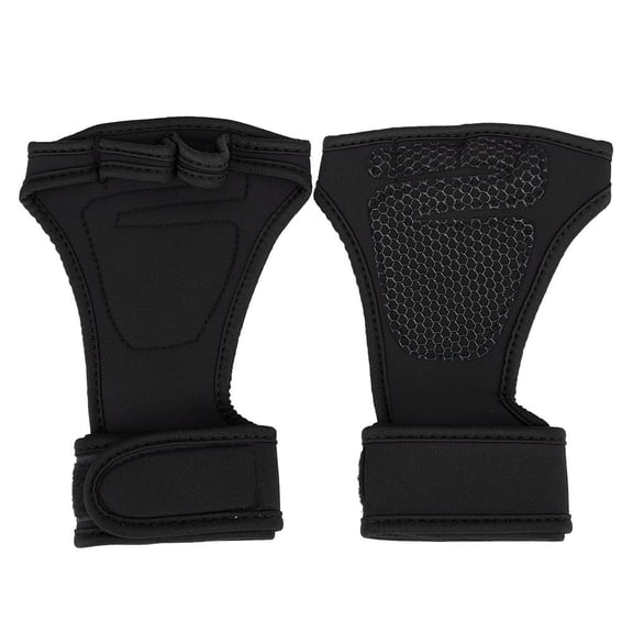 Black Weight Lifting Gloves with Wrist Wraps for Gym Training, Fitness, Cycling, and Exercise
