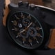 thumbnail image 4 of Reloj de cuarzo para hombre, relojes para hombre, reloj de pulsera de cuarzo analógico de cuarzo con fecha de cuero militar para hombre, 4 of 5