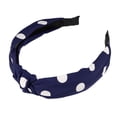 thumbnail image 1 of Polka Dot Headband, Knotted Headband for Women, Top Knot Elastic Hairband Hair Hoop, Non-Slip Wide Headband Hair Accessories, Deep Blue, 1 of 7