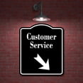 thumbnail image 2 of Customer Service 45 Degree Down Right Arrow BLACK Aluminum Composite Sign, 20"x24", 2 of 9