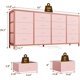 thumbnail image 2 of ChaoLink Cómoda de 14 cajones, soporte para TV de 63 pulgadas con toma de corriente para TV de 65, 70 y 75 pulgadas, cómoda larga de tela para dormitorio, sala y recibidor, 2 of 6
