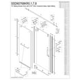 thumbnail image 6 of Kingston Brass Prato Frameless Sliding Shower Door 60" L x 76" H, Right Handed, Matte Black, 6 of 7