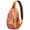 Bohemian Cross, variant on Geometric Nordic Style Sling Backpack Lightweight Travel Crossbody Bag with Layered Storage for Hiking and Commuting