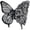 Black, variant on Hzzsbu Large Butterfly Embroidery Appliques Lace Fabric Clothes Patches For Wedding Dress Bridesmaid DIY Decor