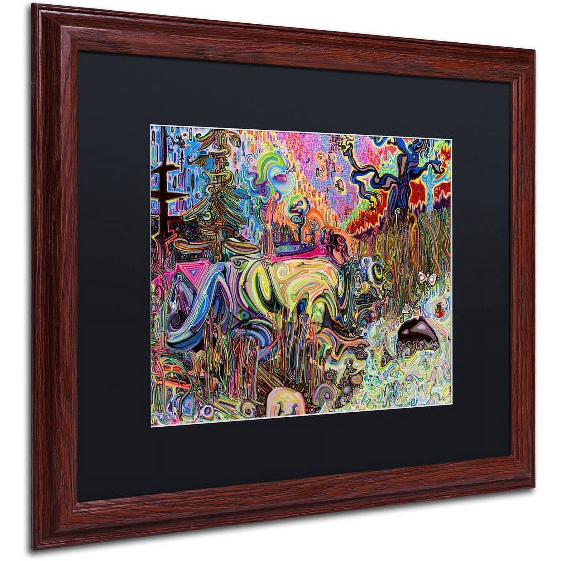 Trademark Fine Art "Water" Canvas Art by Josh Byer, Black Matte, Wood Frame