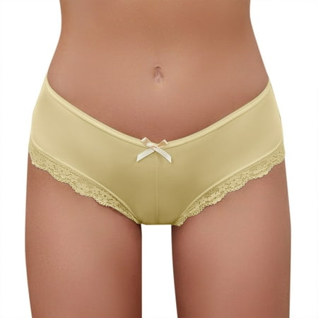 

KaLI_store Womens Panties Womens Underwear Soft Cotton High Waist Breathable Solid Briefs Panties for Women Green XL