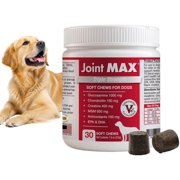 PHS Joint MAX Triple Strength (TS) Soft Chews for Dogs - Glucosamine, Chondroitin, MSM, Turmeric, Omega 3 - Hip and Joint Pain Relief and Support for Dogs - Made in USA - 30 Soft Chews