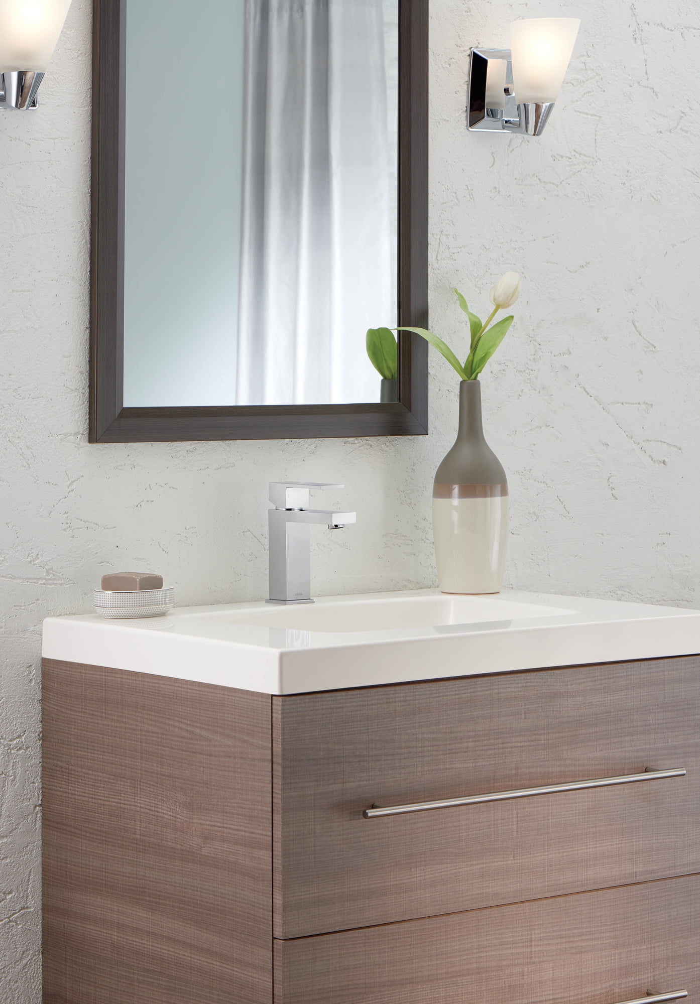 Delta Modern Single Handle Project Pack Faucet- Low Flow in Chrome