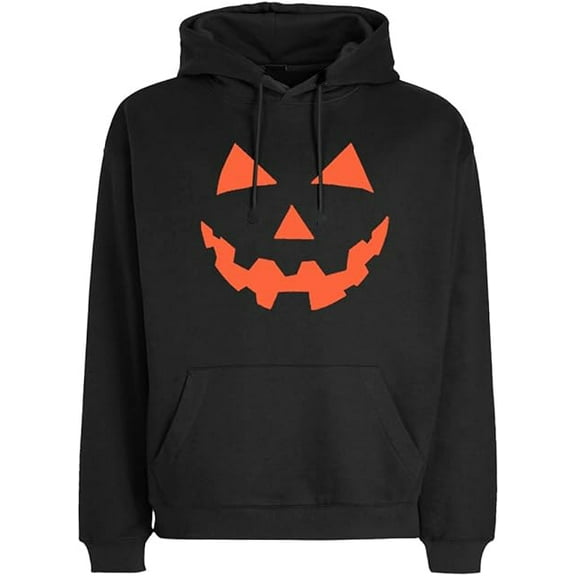 Halloween Sweatshirt Spoof Pumpkin Lights Printed Pattern Pullover Hoodie sizes XS-4XL