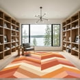 thumbnail image 2 of ODIKA 8'x10' Machine Washable Non-Slip Area Rug, Geometric Burnt Orange High Traffic Rug, Orange, 1096444, 2 of 7