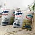 thumbnail image 3 of LALILO Throw Pillow Covers Car And Truck Vintage Car Retro Shirt Cushion Cover 18" x 18", 2 Pack, 3 of 6