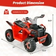 thumbnail image 3 of Costway Kids Ride on ATV 4 Wheeler Quad Toy Car 6V Battery Powered Motorized Toy Red, 3 of 9