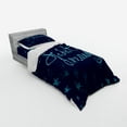 thumbnail image 2 of Ambesonne Saying Bedding Set 3 Pcs, Starry Modern, Twin, Aqua and Navy Blue, 2 of 2