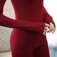 thumbnail image 5 of GigrtiJin Long Johns for Women 2 Piece Thermal Underwear Slim Long Sleeve Tops Stretch Cotton Shirt Bottom Pants, 5 of 7