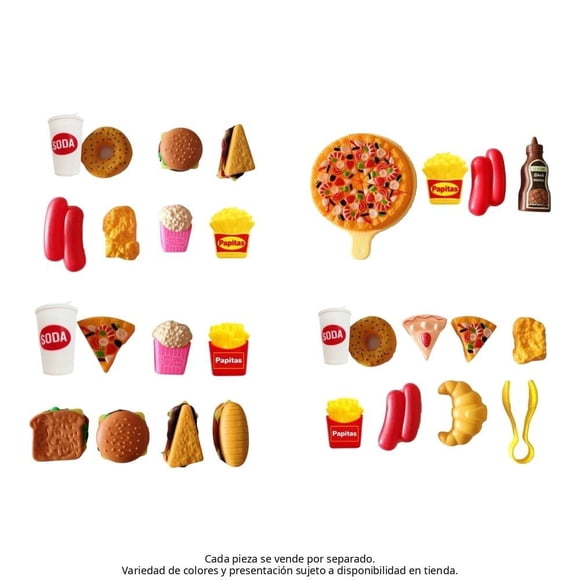 Juguete Prichos Comida Rápida Varios Modelos 1 Set