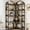 Retro Color, variant on Yiwa Tall 5-Tier Arched Corner Bookcase, 68.5" L-Shaped Metal and Wood Display Shelf for Study, Living Room, Bedroom