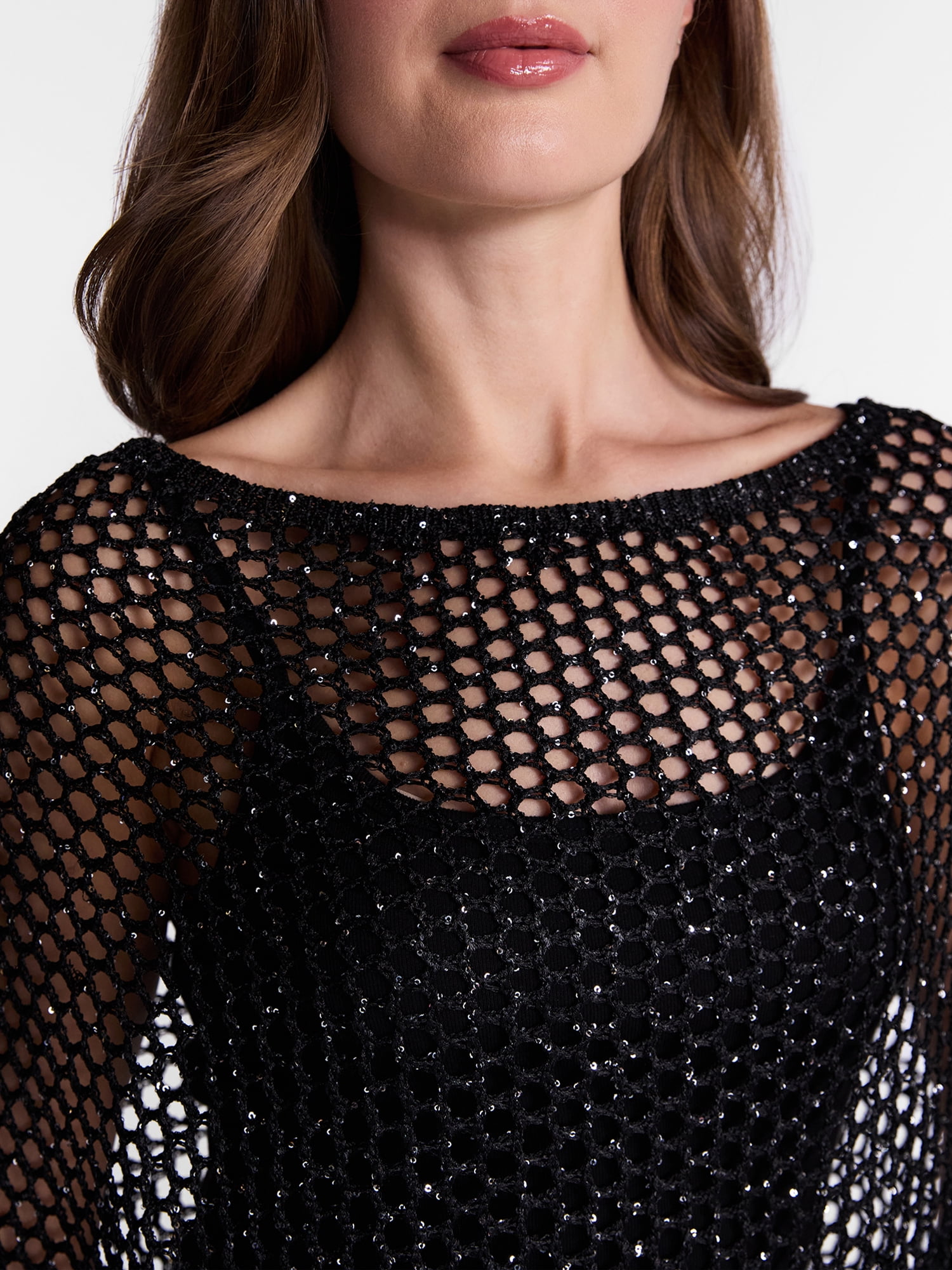Madden NYC Women's Sequin Poncho, Sizes XS-XXL