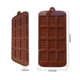 thumbnail image 1 of 2 Pieces 12 Cavity Silicone Mold Mini Rectangle Waffle Mould Resuable Chocolate Break-Apart Tool, 1 of 8