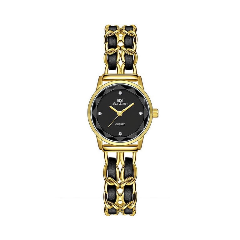 Luxurious Black and Gold Women\'s Quartz Watch Luxury Women main image 2