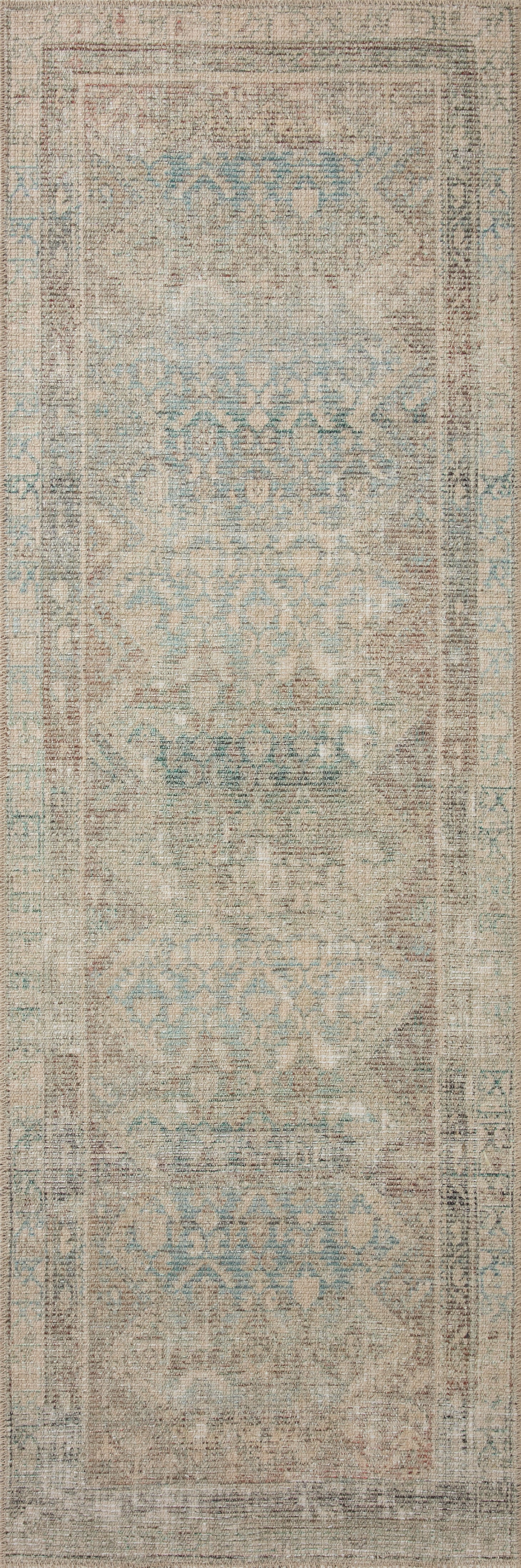 Angela Rose x Loloi Aubrey Jade / Natural 7'-6" x 7'-6" Round Area Rug