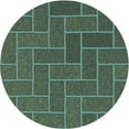 thumbnail image 1 of Ahgly Company Machine Washable Indoor Round Transitional Green Area Rugs, 7' Round, 1 of 7